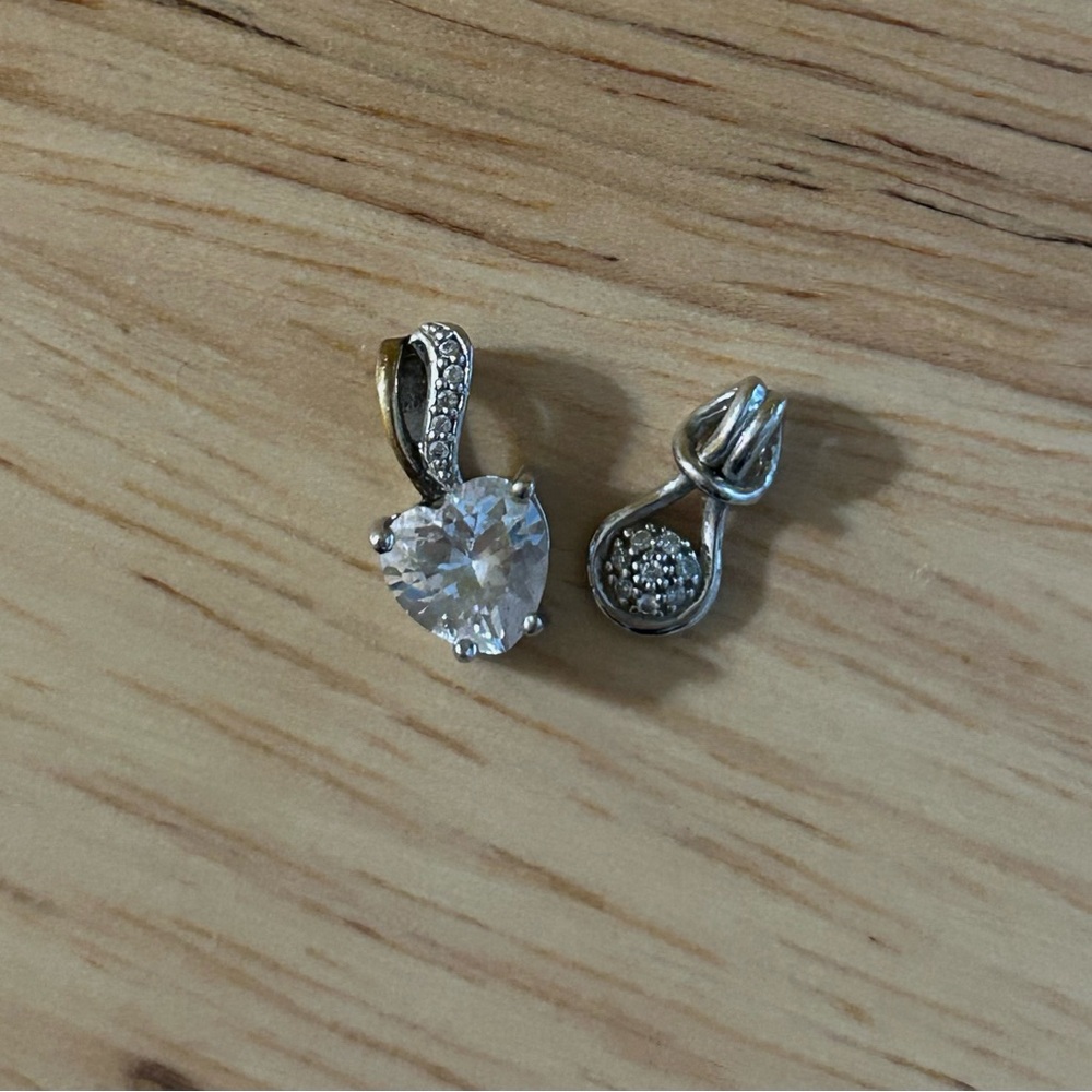 Mi Amore Silver and Gold Heart Necklace